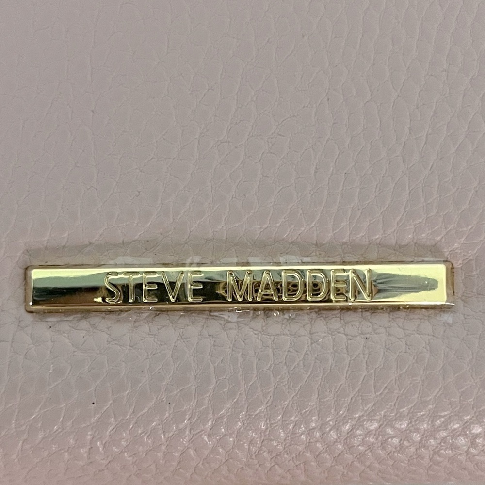 NWT STEVE MADDEN Blush Pink Double Zip Wristlet Wallet Blush Pink Gold Hardware - Picture 5 of 8